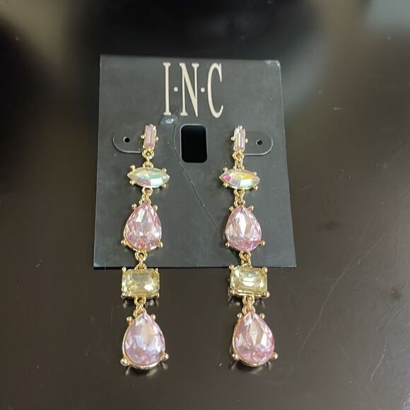 NWT INC INTERNATIONAL CONCEPTS
Gold-Tone Multi-Crystal Linear Earrings - Picture 2 of 4
